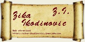 Žika Ikodinović vizit kartica